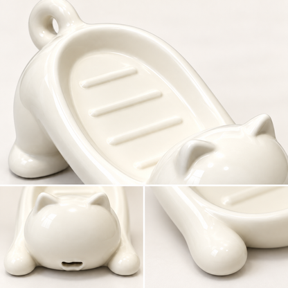Cat-Shaped Draining Soap Dish