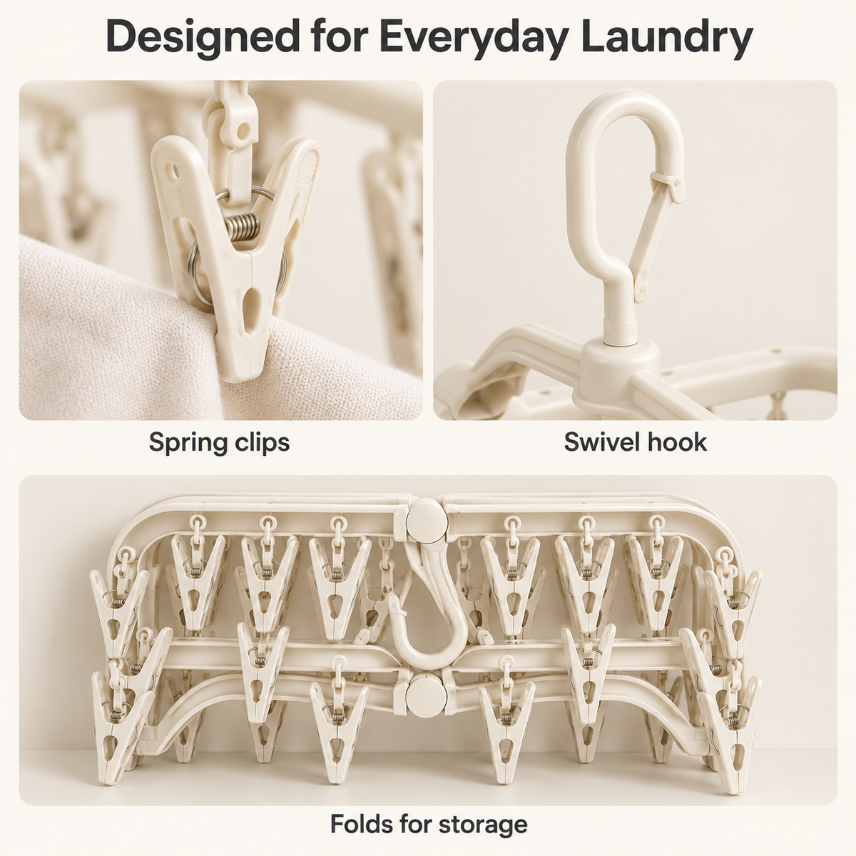 Folding Laundry Clip Hanger